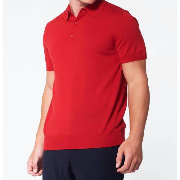 NEW GEORGE PATRICK polo shirt in candy red